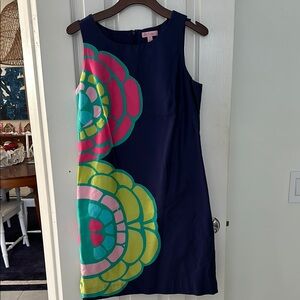 Floral Print Navy Dress